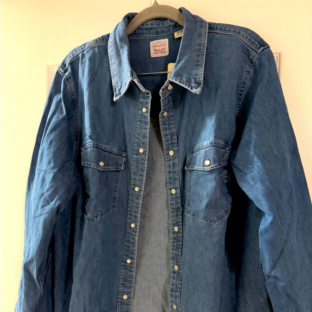 Levi’s Western Button (snap) Down Jean Shirt